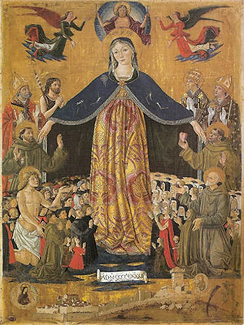 Festmény a szűzanyáról
